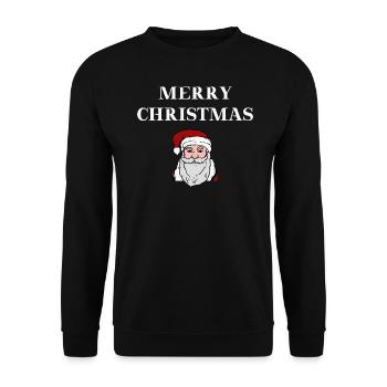 Idée de cadeau de Noël Santa Merry Christmas - Sweat-shirt Unisexe - noir - Devant - Alina (178cm) & Michal (187cm)