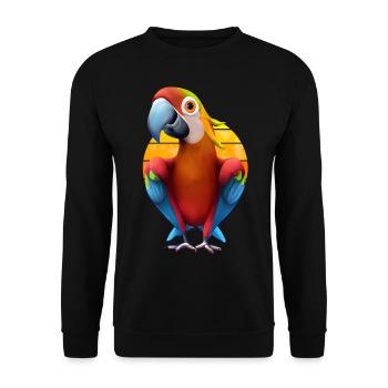 Macaw - Unisex Sweatshirt - black - Front - Alina (178cm) & Michal (187cm)