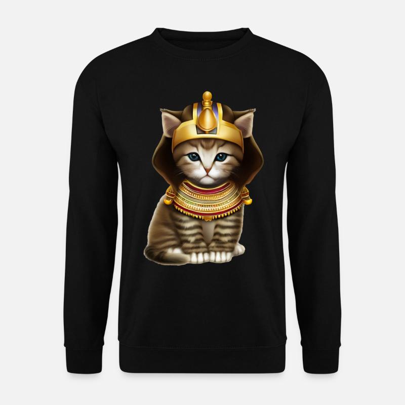Egyptian Pharaoh Cat - Unisex Sweatshirt - black