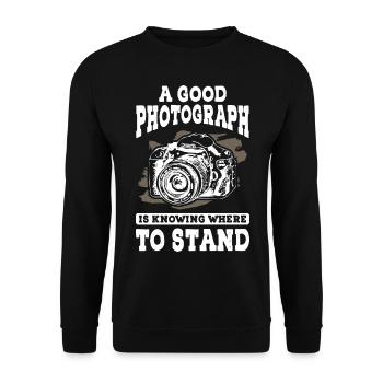 Good Photographer - Unisex Sweatshirt - black - Front - Alina (178cm) & Michal (187cm)