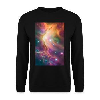 Unbekannter Sternennebel 1 - Unisex Pullover - Schwarz - Vorne - Alina (178cm) & Michal (187cm)