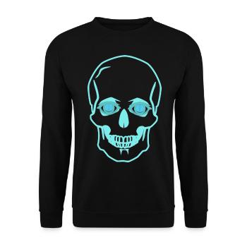 Crâne Crâne Mort Horreur Halloween Fantôme - Sweat-shirt Unisexe - noir - Devant - Alina (178cm) & Michal (187cm)