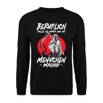 Professionnellement, j’ai toujours voulu faire quelque chose avec les gens - Sweat-shirt Unisexe - noir - Devant - Alina (178cm) & Michal (187cm)