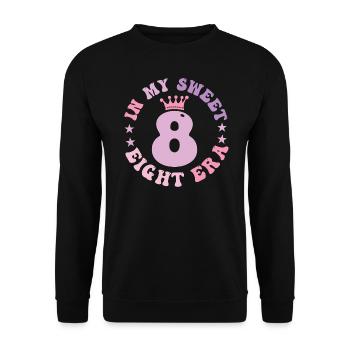In My Sweet Eight Era 8th Birthday Groovy 8th bday - Sweat-shirt Unisexe - noir - Devant - Alina (178cm) & Michal (187cm)