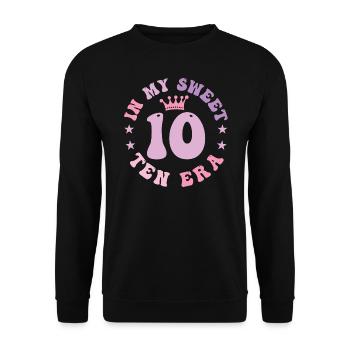 In My Sweet Ten Era 10th Birthday Groovy 10th - Sweat-shirt Unisexe - noir - Devant - Alina (178cm) & Michal (187cm)