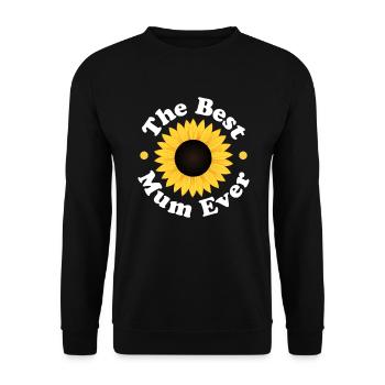 Best Mum Ever Sunflower - Unisex Sweatshirt - black - Front - Alina (178cm) & Michal (187cm)