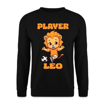 Soccer Player Leo Zodiac Sign Leo Soccer Player - Unisex Sweatshirt - black - Front - Alina (178cm) & Michal (187cm)