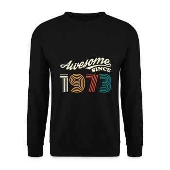 Vintage 1973 anniversaire rétro vintage cadeau - Sweat-shirt Unisexe - noir - Devant - Alina (178cm) & Michal (187cm)
