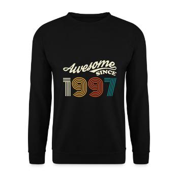 Vintage 1997 97 Birthday Retro Vintage Gift - Unisex Sweatshirt - black - Front - Alina (178cm) & Michal (187cm)