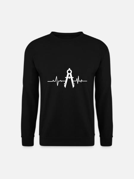 Architect heartbeat - Unisex Sweatshirt - black