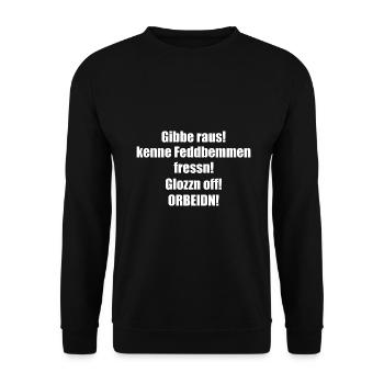 ostdeutsch Ossi Ossis Ostdeutschland Geschenk - Unisex Pullover - Schwarz - Vorne - Alina (178cm) & Michal (187cm)