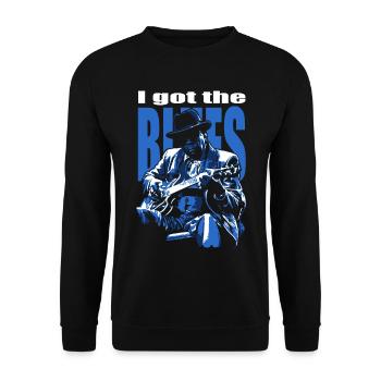 I got the blues - Unisex Sweatshirt - black - Front - Alina (178cm) & Michal (187cm)