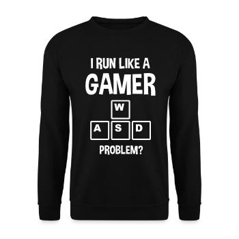 Gaming - Unisex Sweatshirt - black - Front - Alina (178cm) & Michal (187cm)