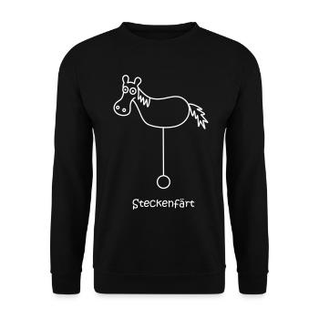 Steckenfärt, cheval de bataille, cheval sur roues - Sweat-shirt Unisexe - noir - Devant - Alina (178cm) & Michal (187cm)