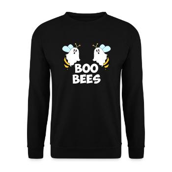 Boo Bees Halloween Bees - Unisex Sweatshirt - black - Front - Alina (178cm) & Michal (187cm)