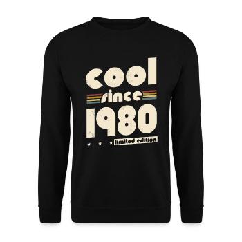 Cool since 1980 vintage birthday 1980 - Unisex Sweatshirt - black - Front - Alina (178cm) & Michal (187cm)