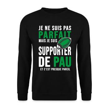 supporter rugby stade Pau club humour rugby palois - Sweat-shirt Unisexe - noir - Devant - Alina (178cm) & Michal (187cm)