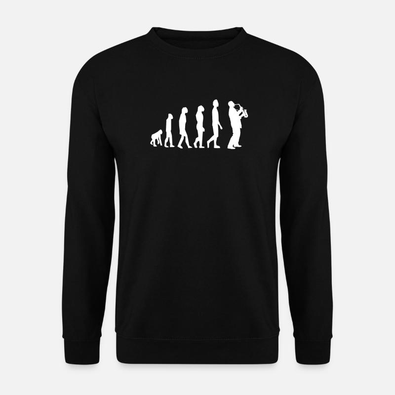 Saxophone Saxophonist Evolution - Unisex Sweatshirt - black