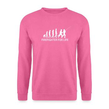 Feuerwehrmann Feuerwehrfrau Feuerwehr Evolution - Unisex Pullover - Pink - Vorne