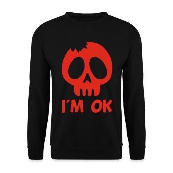 Je vais bien (rouge) - Sweat-shirt Unisexe - noir - Devant - Alina (178cm) & Michal (187cm)