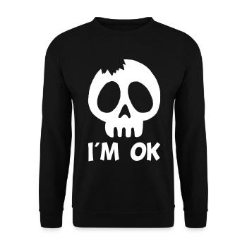 Je vais bien (blanc) - Sweat-shirt Unisexe - noir - Devant - Alina (178cm) & Michal (187cm)