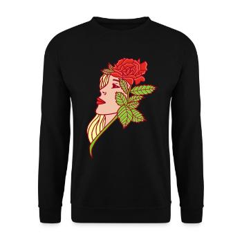The Lady and the Rose - Unisex Sweatshirt - black - Front - Alina (178cm) & Michal (187cm)
