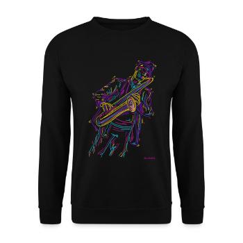 Jazz Sax - Unisex Sweatshirt - black - Front - Alina (178cm) & Michal (187cm)