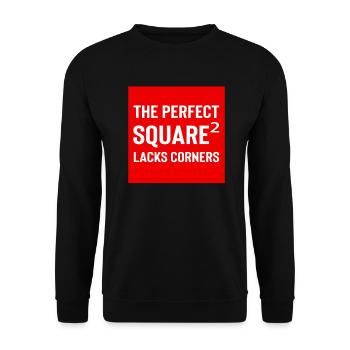 Square Streetwear: Fun & Clear Statement - Sweat-shirt Unisexe - noir - Devant - Alina (178cm) & Michal (187cm)