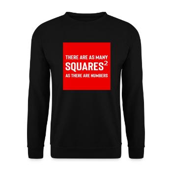 Square Streetwear: Fun & Clear Statement - Unisex Sweatshirt - black - Front - Alina (178cm) & Michal (187cm)