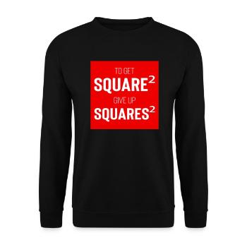 Square Streetwear: Fun & Clear Statement - Unisex Sweatshirt - black - Front - Alina (178cm) & Michal (187cm)