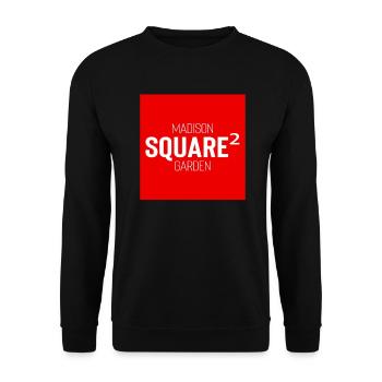 Square Streetwear: Fun & Clear Statement - Sweat-shirt Unisexe - noir - Devant - Alina (178cm) & Michal (187cm)