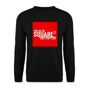 Square Streetwear: Fun & Clear Statement - Unisex Sweatshirt - black - Front - Alina (178cm) & Michal (187cm)
