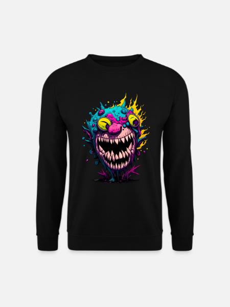 Bunter cooler Zombie - Unisex Pullover - Schwarz