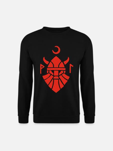 Red Viking Warrior Symbol - Unisex Sweatshirt - black