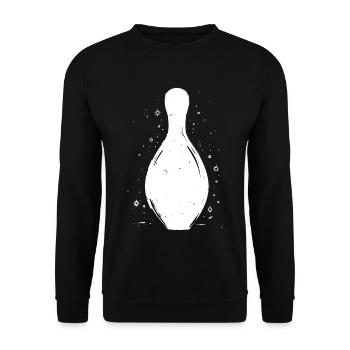 Bowling Pins Skizze - Unisex Pullover - Schwarz - Vorne - Alina (178cm) & Michal (187cm)