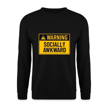 Warning: Socially Awkward - Unisex Sweatshirt - black - Front - Alina (178cm) & Michal (187cm)