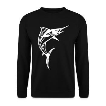 Espadon blanc - Sweat-shirt Unisexe - noir - Devant - Alina (178cm) & Michal (187cm)