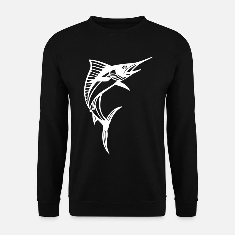 Weißer Schwertfisch - Unisex Pullover - Schwarz