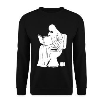 La pause du fantôme - Sweat-shirt Unisexe - noir - Devant - Alina (178cm) & Michal (187cm)