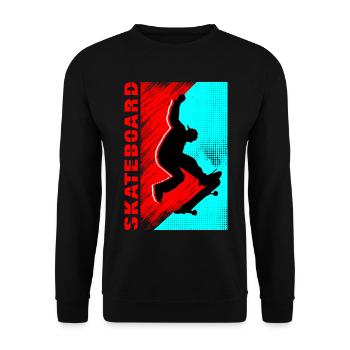 Skateboard Geschenk Skater Outfit Kinder Junge - Unisex Pullover - Schwarz - Vorne - Alina (178cm) & Michal (187cm)