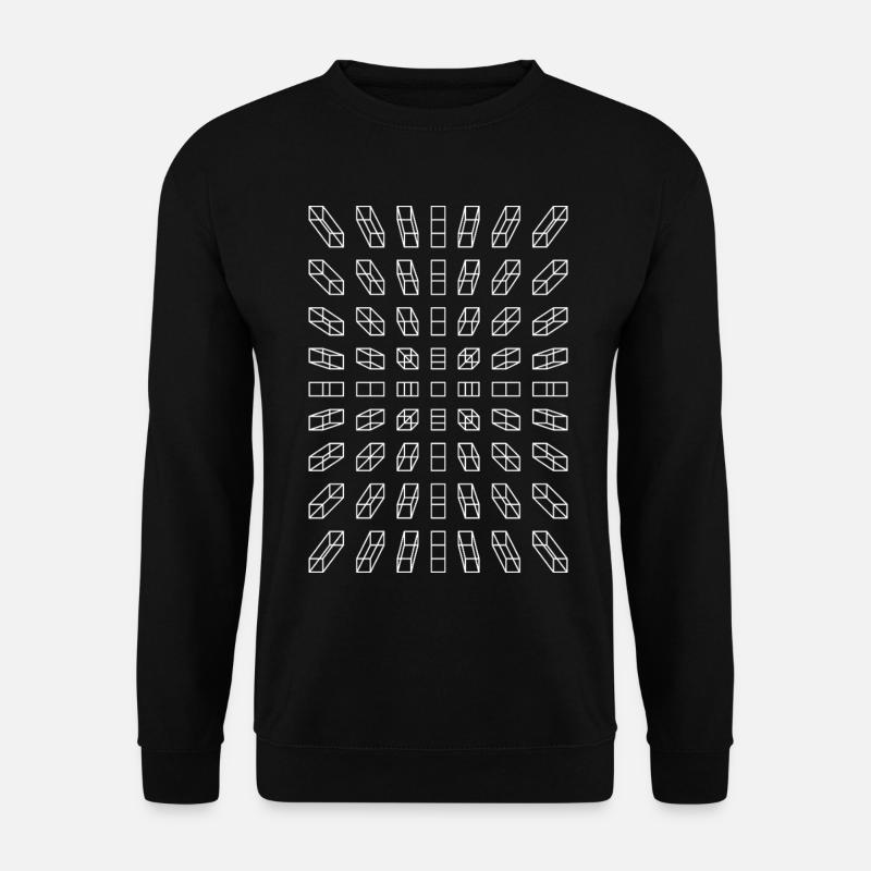 Hypno Bars : Pixels, Illusion & Rétro - Sweat-shirt Unisexe - noir