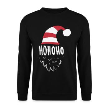 Hohoho, chandail de Noël - Sweat-shirt Unisexe - noir - Devant - Alina (178cm) & Michal (187cm)
