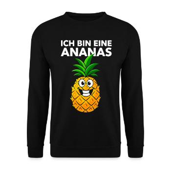 Pineapple Costume Carnival Fruit Dress Up - Unisex Sweatshirt - black - Front - Alina (178cm) & Michal (187cm)