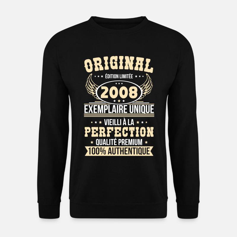 2008 – Einzigartiges Exemplar – Premiumqualität - Unisex Pullover - Schwarz