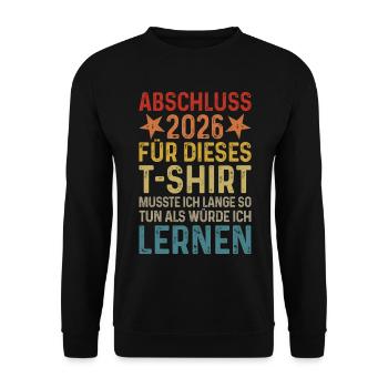 Graduation 2026 - Unisex Sweatshirt - black - Front - Alina (178cm) & Michal (187cm)