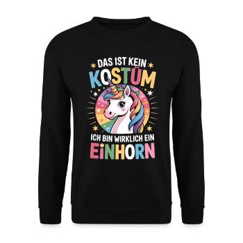 Unicorn Costume Carnival Funny I'm a Unicorn - Unisex Sweatshirt - black - Front - Alina (178cm) & Michal (187cm)