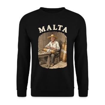 Malta Pyro Fireworks - Unisex Pullover - Schwarz - Vorne - Alina (178cm) & Michal (187cm)