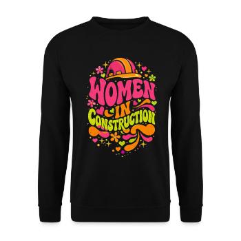 Women in Construction Craftswomen Power - Unisex Sweatshirt - black - Front - Alina (178cm) & Michal (187cm)