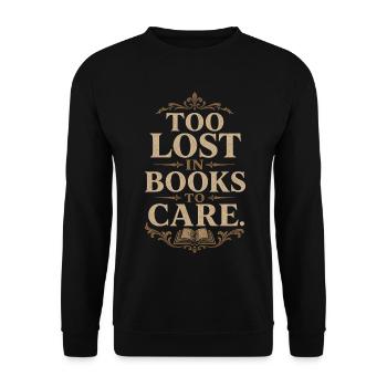 Dark Academia Book Love Vintage Reader - Sweat-shirt Unisexe - noir - Devant - Alina (178cm) & Michal (187cm)