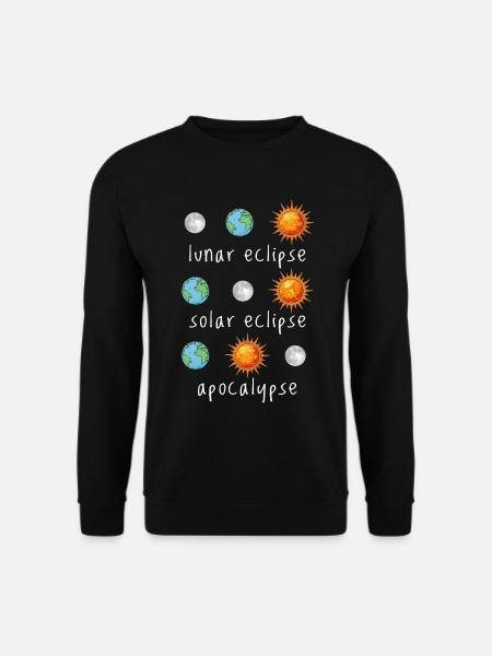 Éclipse lunaire Éclipse solaire Apocalypse Humour - Sweat-shirt Unisexe - noir